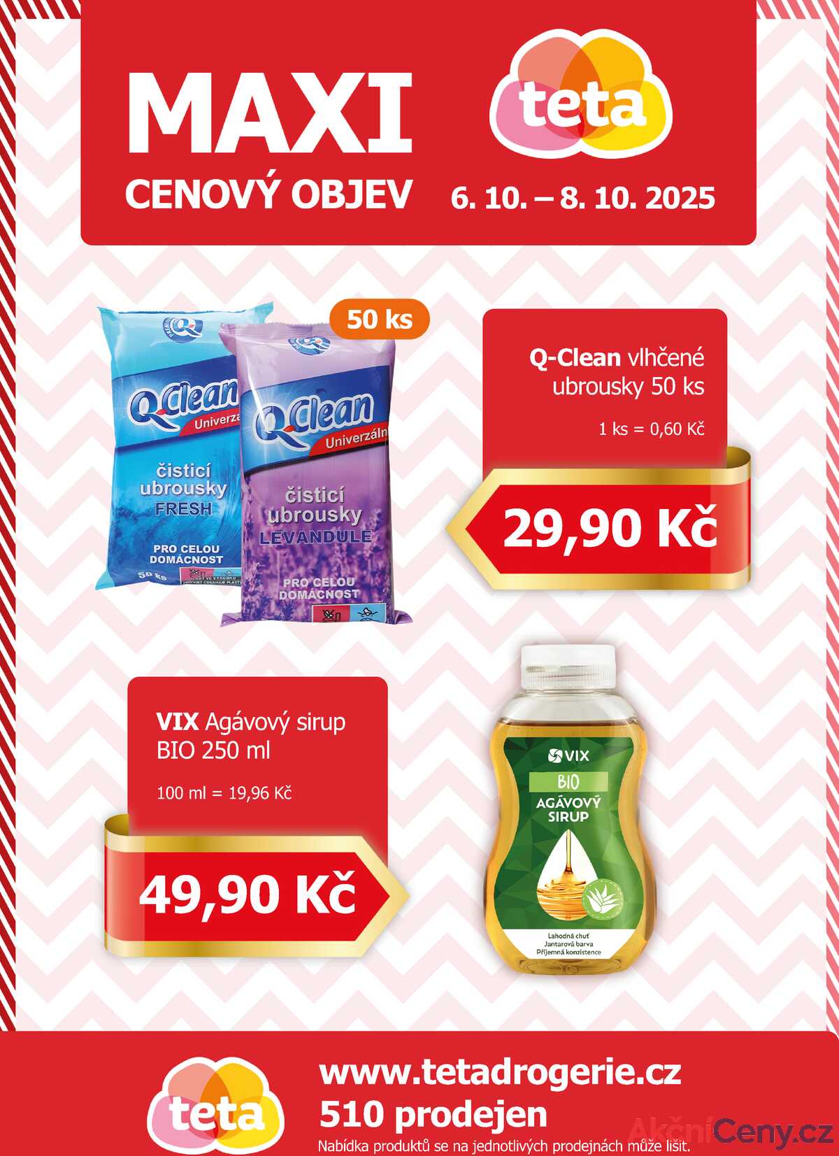 Teta drogerie Maxi cenový objev od 6.10. do 8.10.2025 strana 1