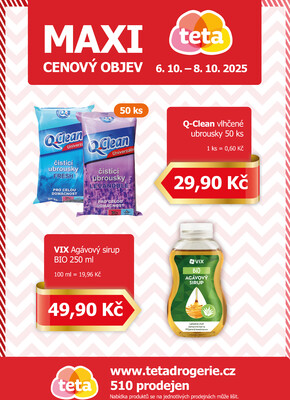 Teta drogerie Maxi cenový objev od 6.10. do 8.10.2025