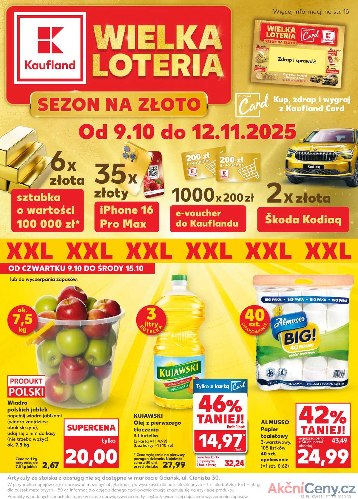 Leták Kaufland Polsko 9.10.-15.10.2025 - Noviny týdne strana 1