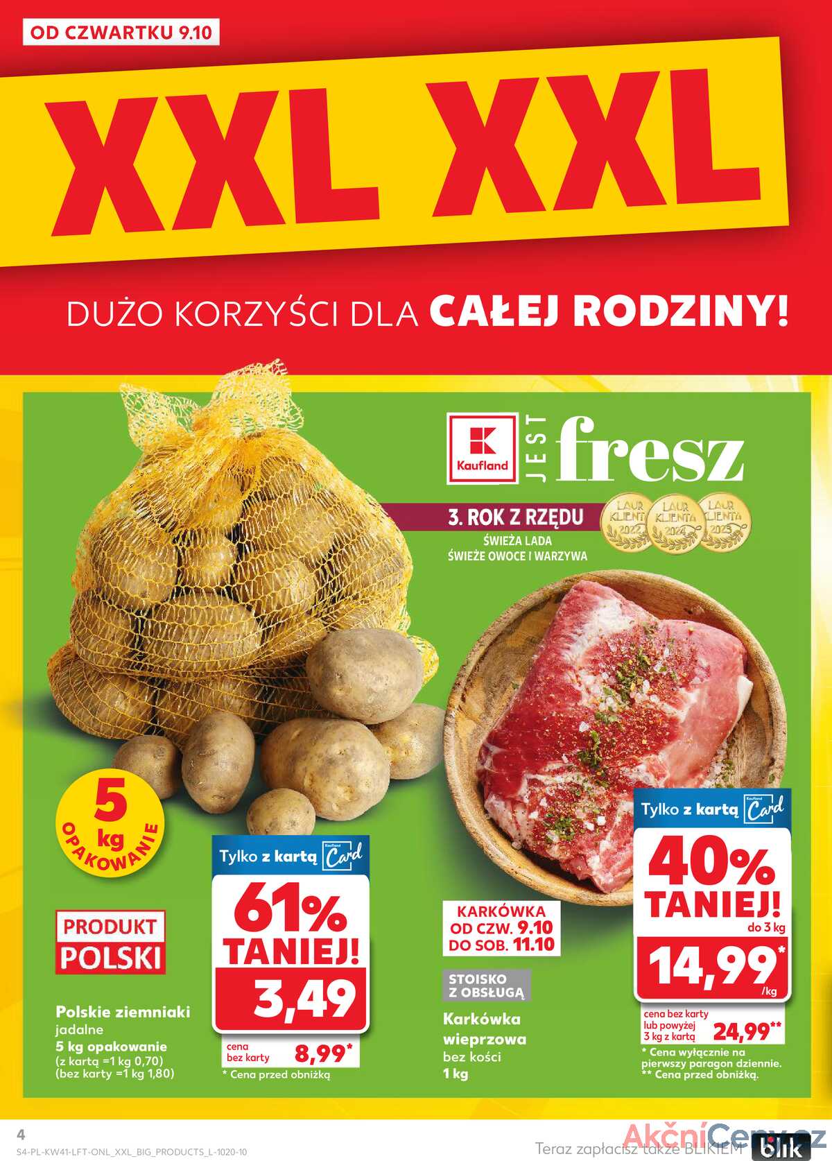 Leták Kaufland Polsko 9.10.-15.10.2025 - Noviny týdne strana 4