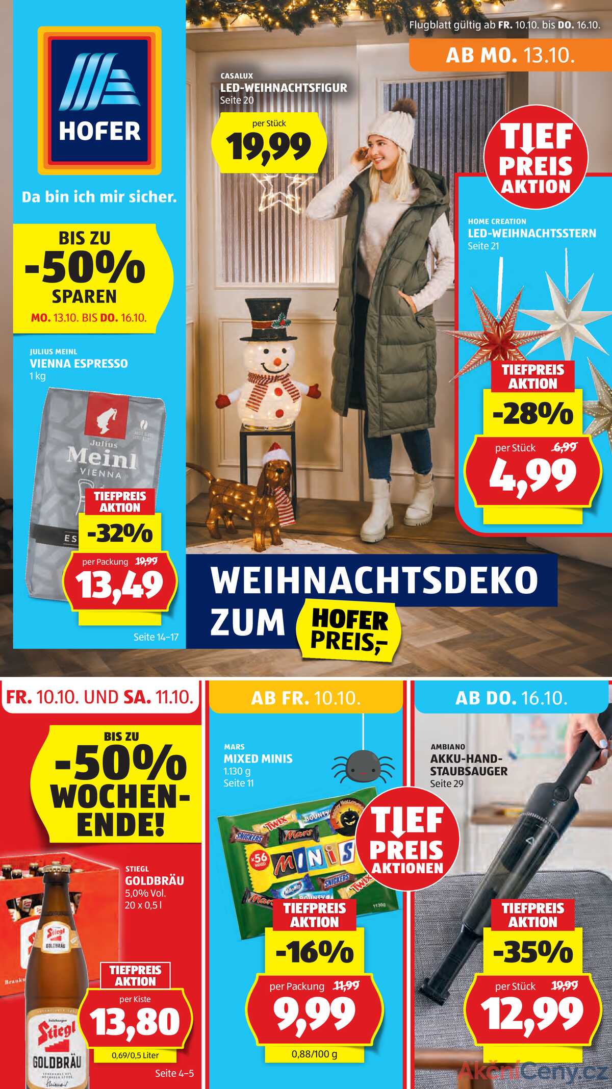 Leták HOFER Rakousko 10.10.-16.10.2025 strana 1