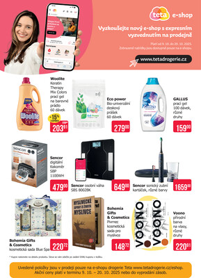Teta drogerie eshop od 9.10. do 20.10.2025