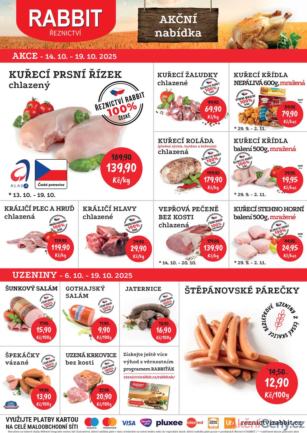 Leták RABBIT řeznictví - RABBIT řeznictví od 13.10. do 19.10.2025 - strana 1