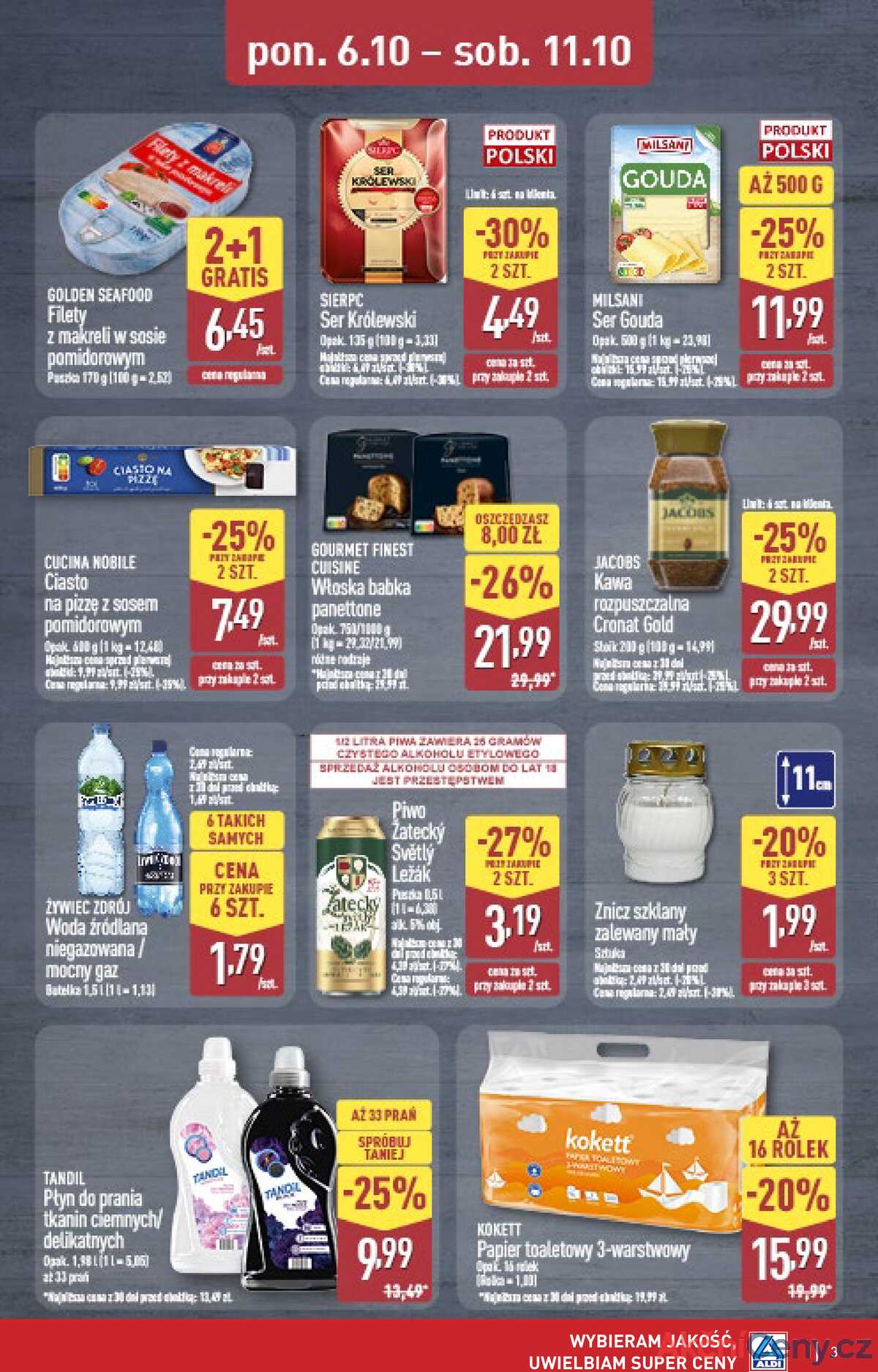 Leták Aldi Polsko 9.10.-11.10.2025 - Víkendová nabídka strana 3