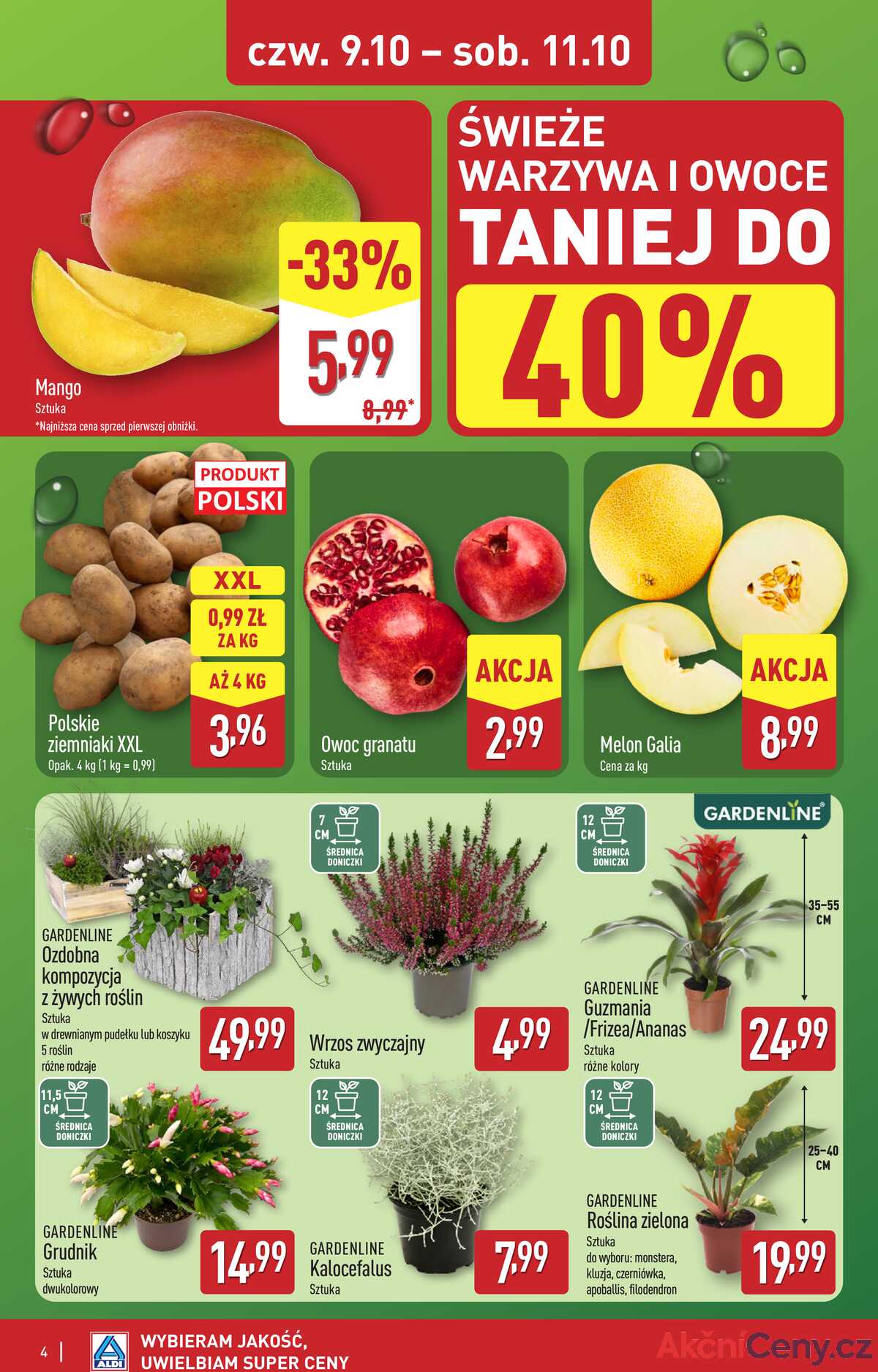 Leták Aldi Polsko 9.10.-11.10.2025 - Víkendová nabídka strana 4
