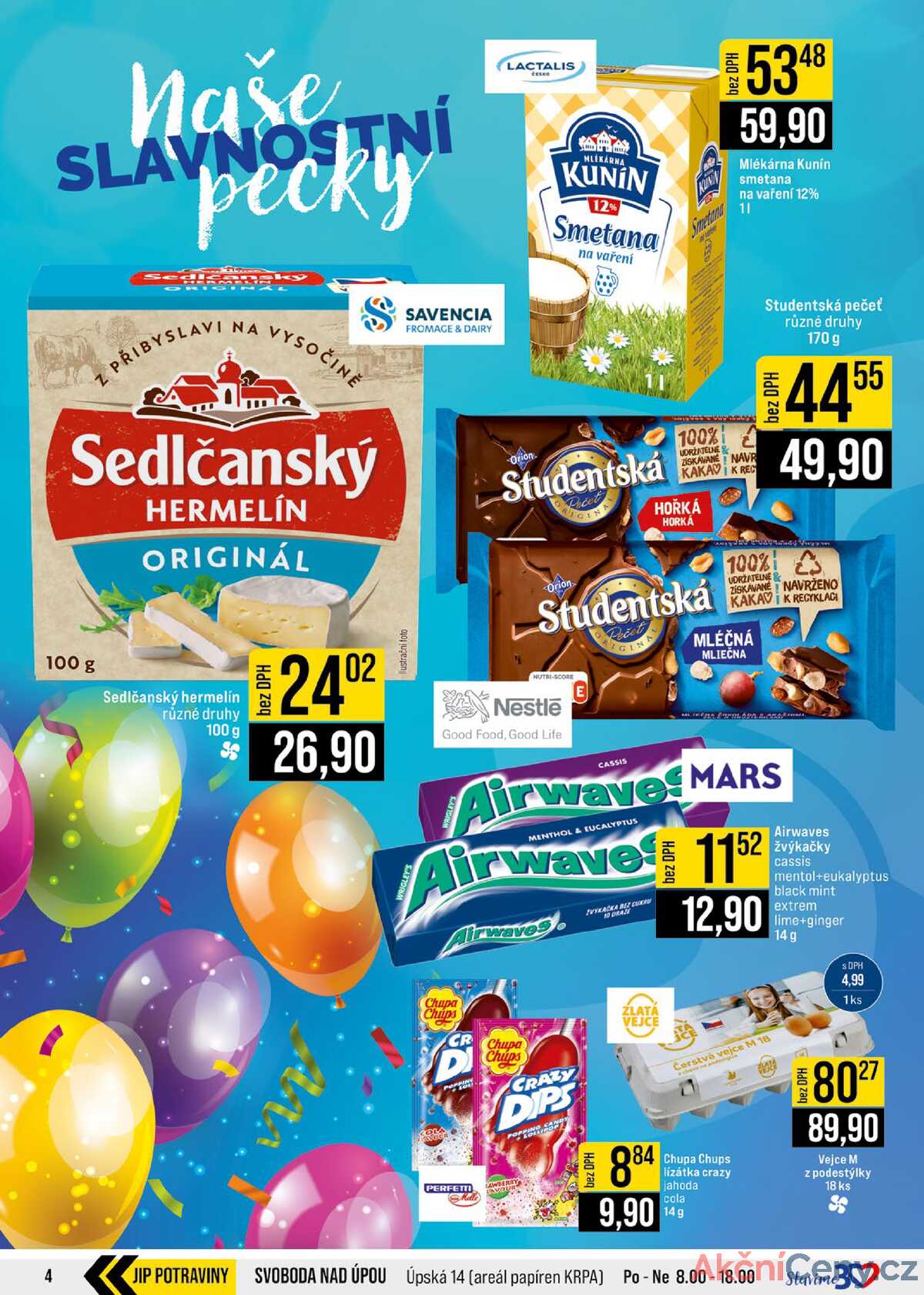 JIP Cash & Carry Brno, Praha, Ostrava, Jilemnice, Pardubice, Ostrava, Karlovy Vary, Olomouc a Zlín od 8.10. do 14.10.2025 strana 4