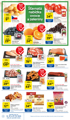 Tesco supermarkety od 15.10. do 21.10.2025