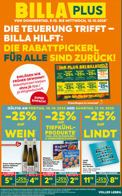 Leták BILLA Rakousko 9.10.-15.10.2025 - BILLA PLUS