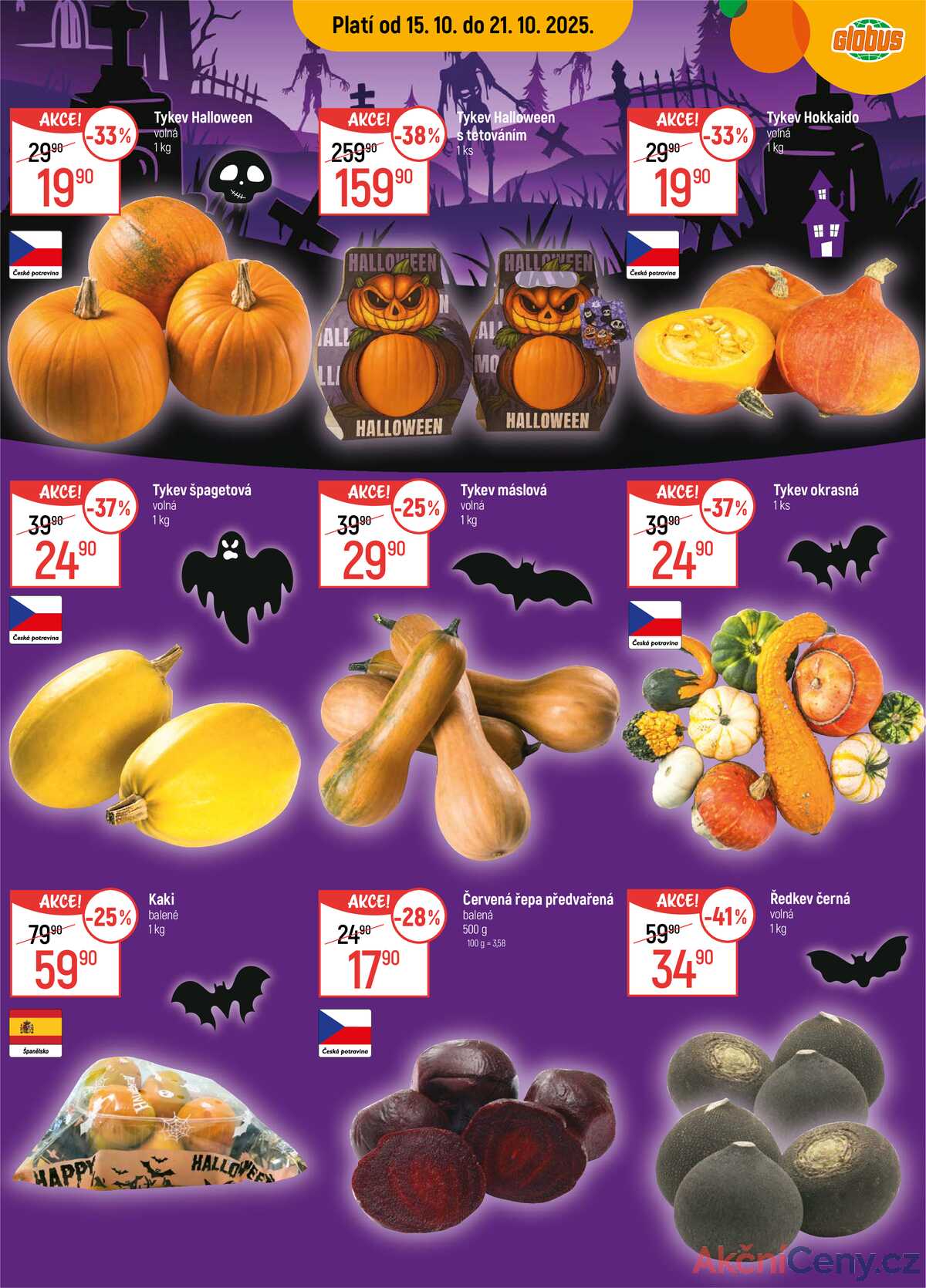 Akční leták Globus 15.10. - 21.10.2025 - Globus Jenišov u Karlových Varů strana 1