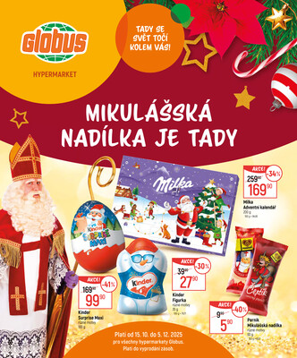 Akční leták Globus 15.10. - 5.12.2025 - Globus Praha - Štěrboholy