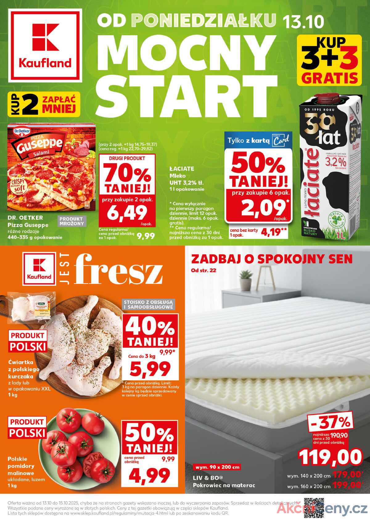 Leták Kaufland Polsko 13.10.-15.10.2025 - Silný start strana 1