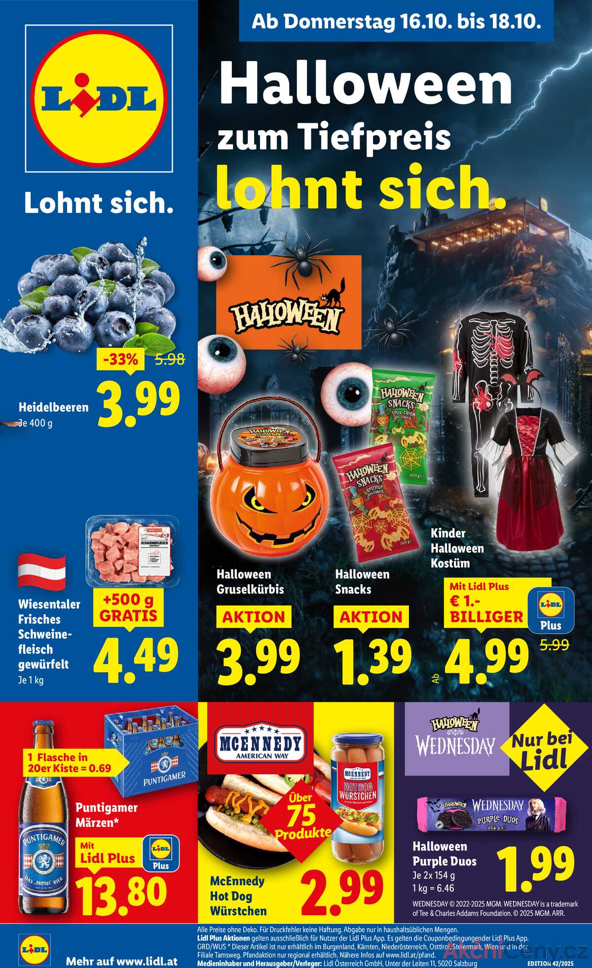Leták Lidl Rakousko 16.10.-22.10.2025 strana 1