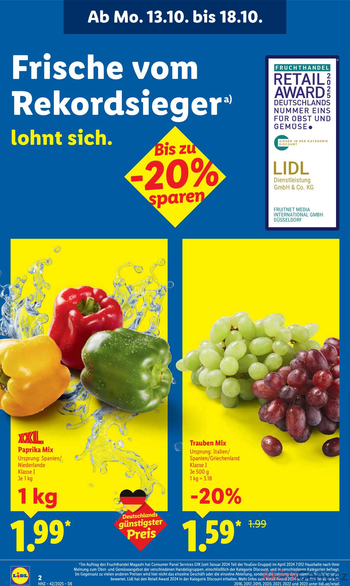Leták Lidl Německo 13.10.-18.10.2025 strana 2