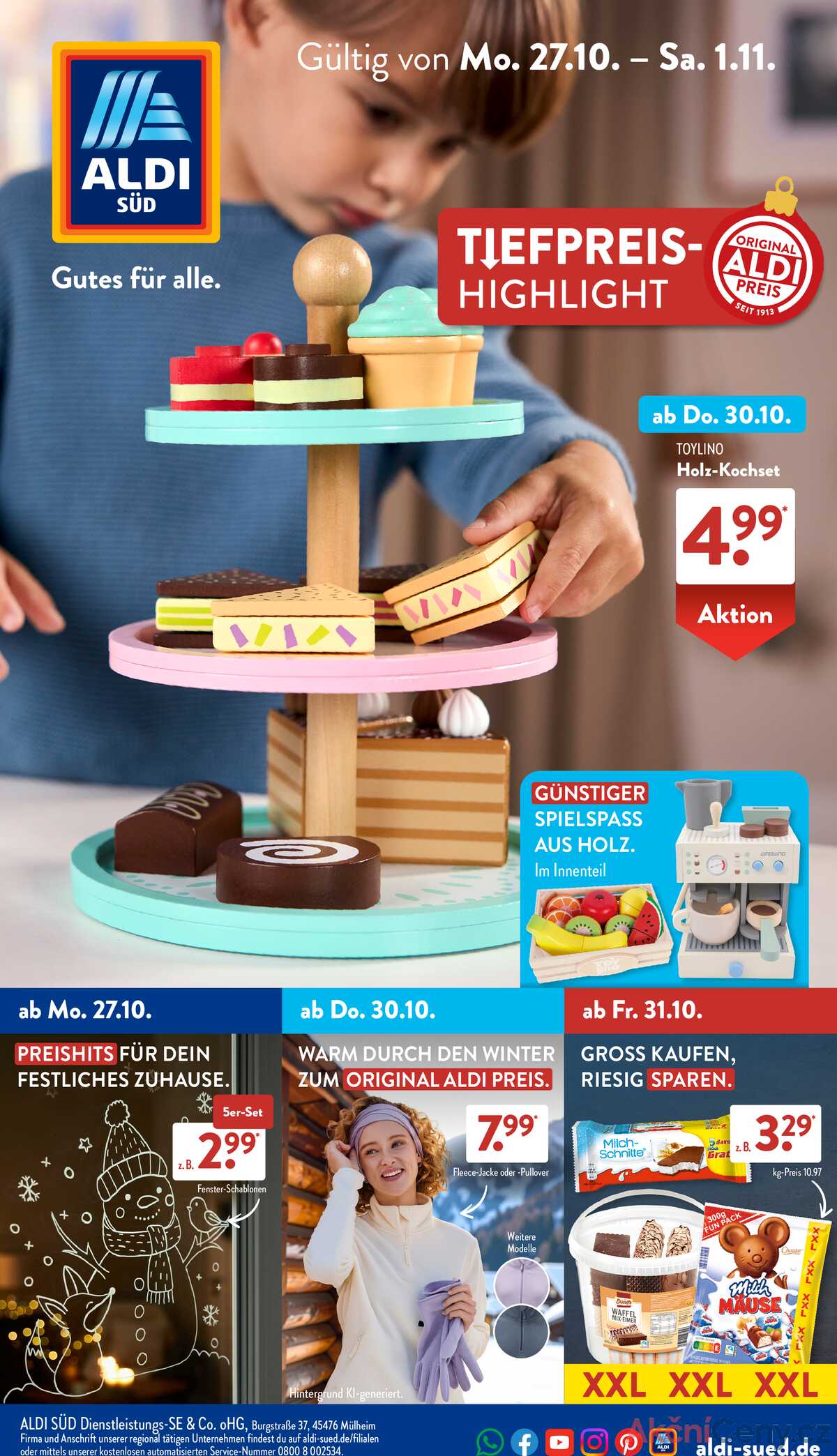 Leták ALDI SÜD Německo 27.10.-2.11.2025 strana 1