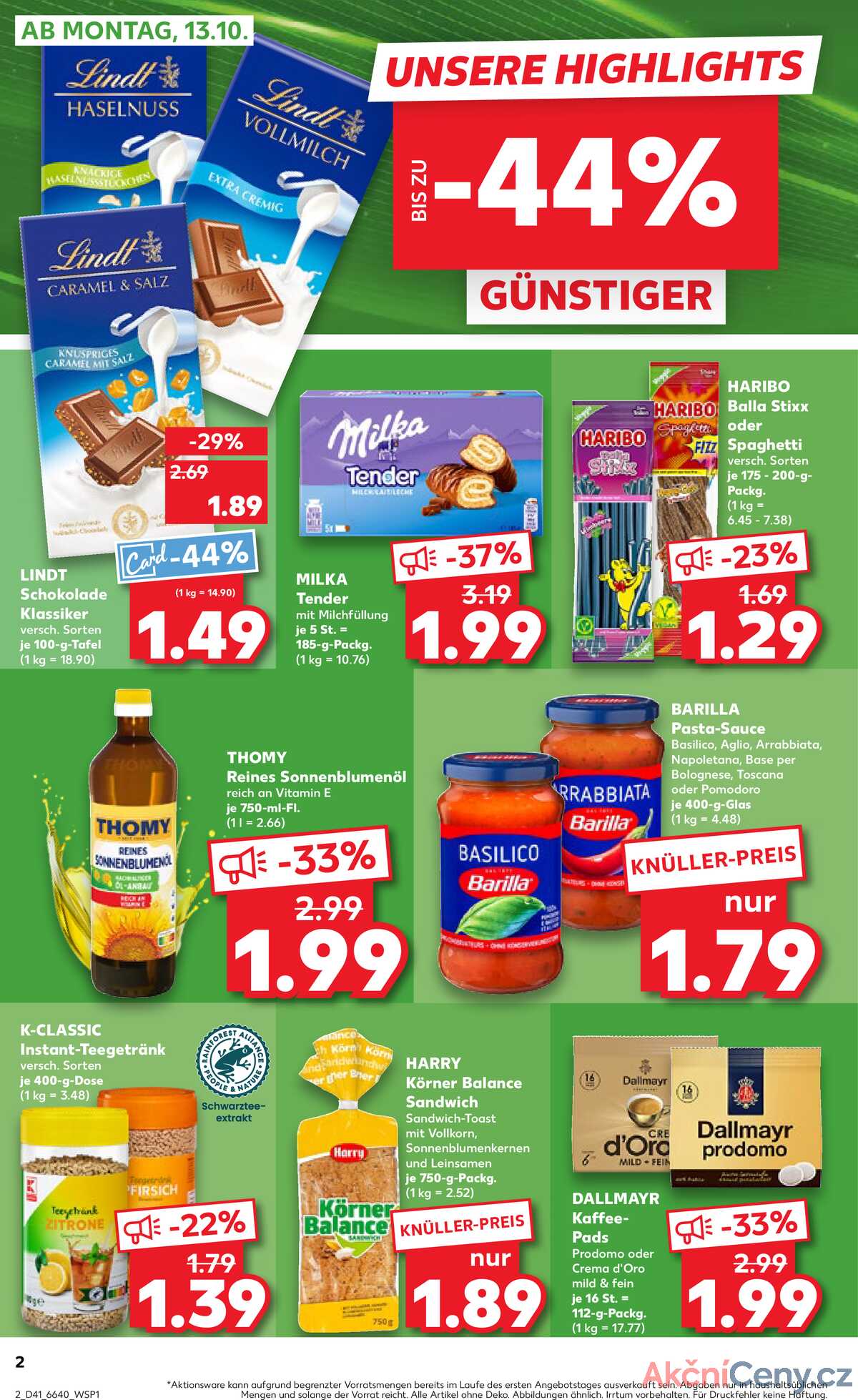 Leták Kaufland Německo 12.10.-15.10.2025 strana 2