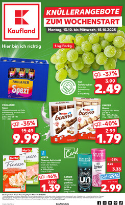 Leták Kaufland Německo 12.10.-15.10.2025