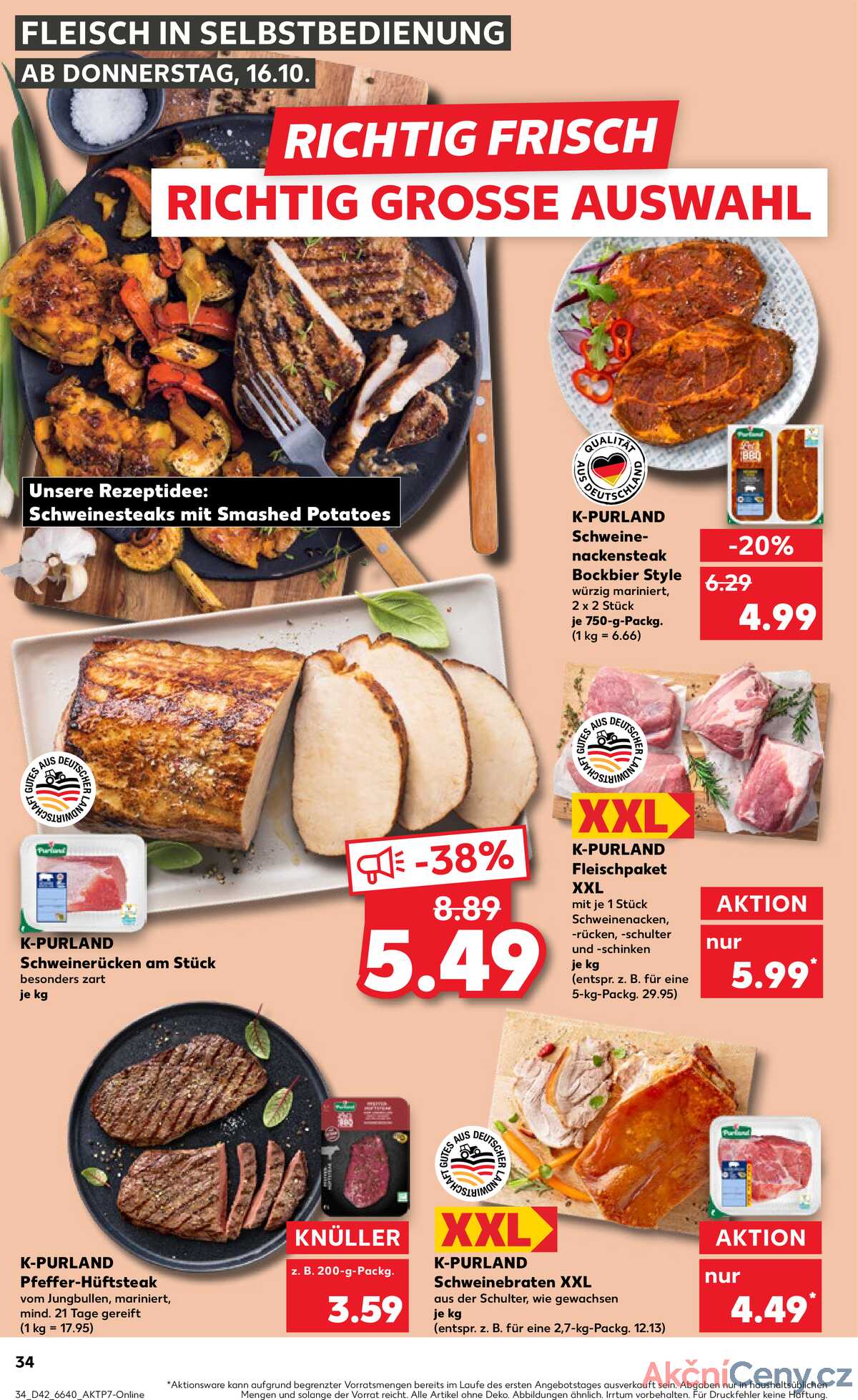 Leták Kaufland Německo 16.10.-22.10.2025 strana 34