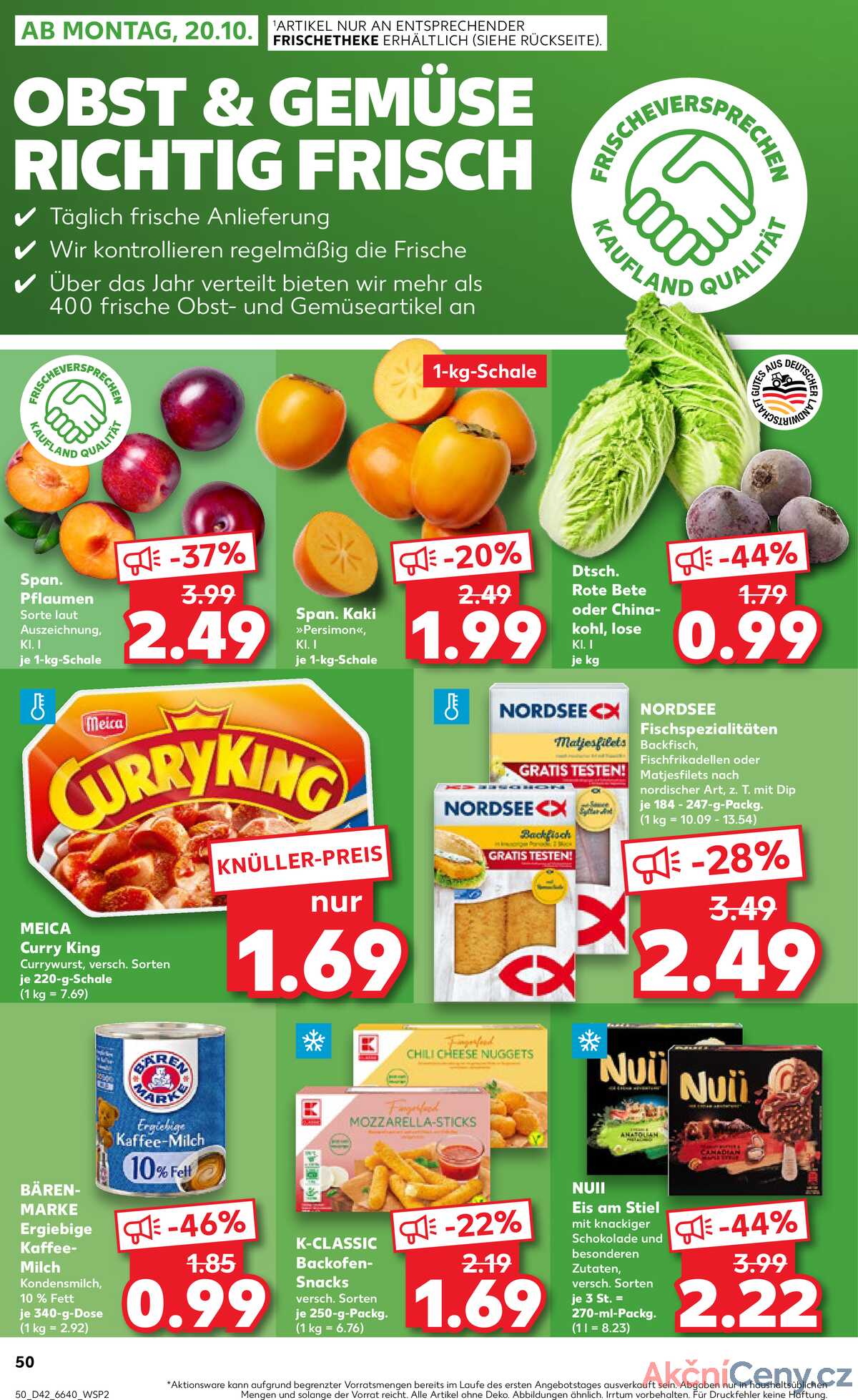 Leták Kaufland Německo 16.10.-22.10.2025 strana 50