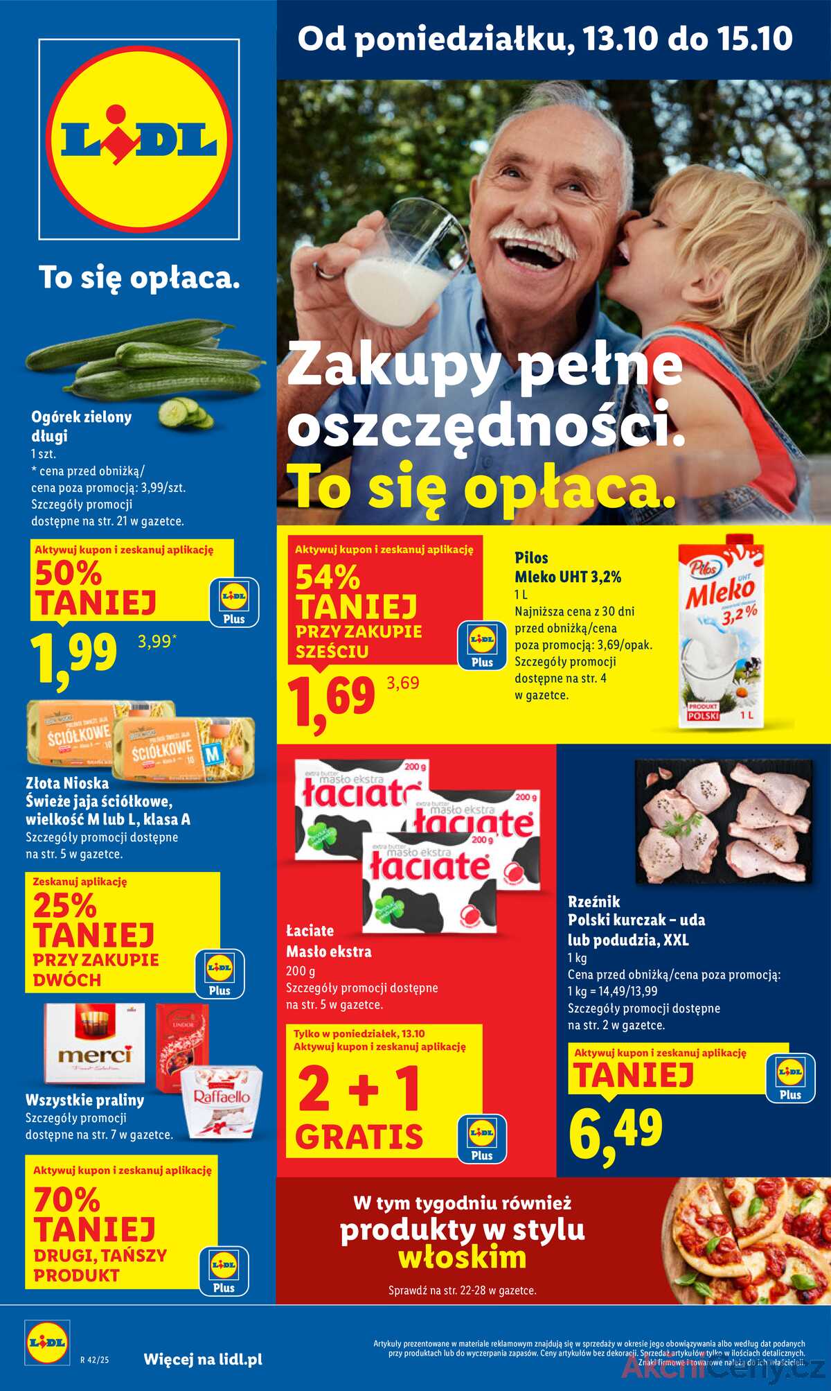 Leták Lidl Polsko 13.10.-15.10.2025 strana 1