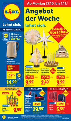 Leták Lidl Německo 27.10.-1.11.2025