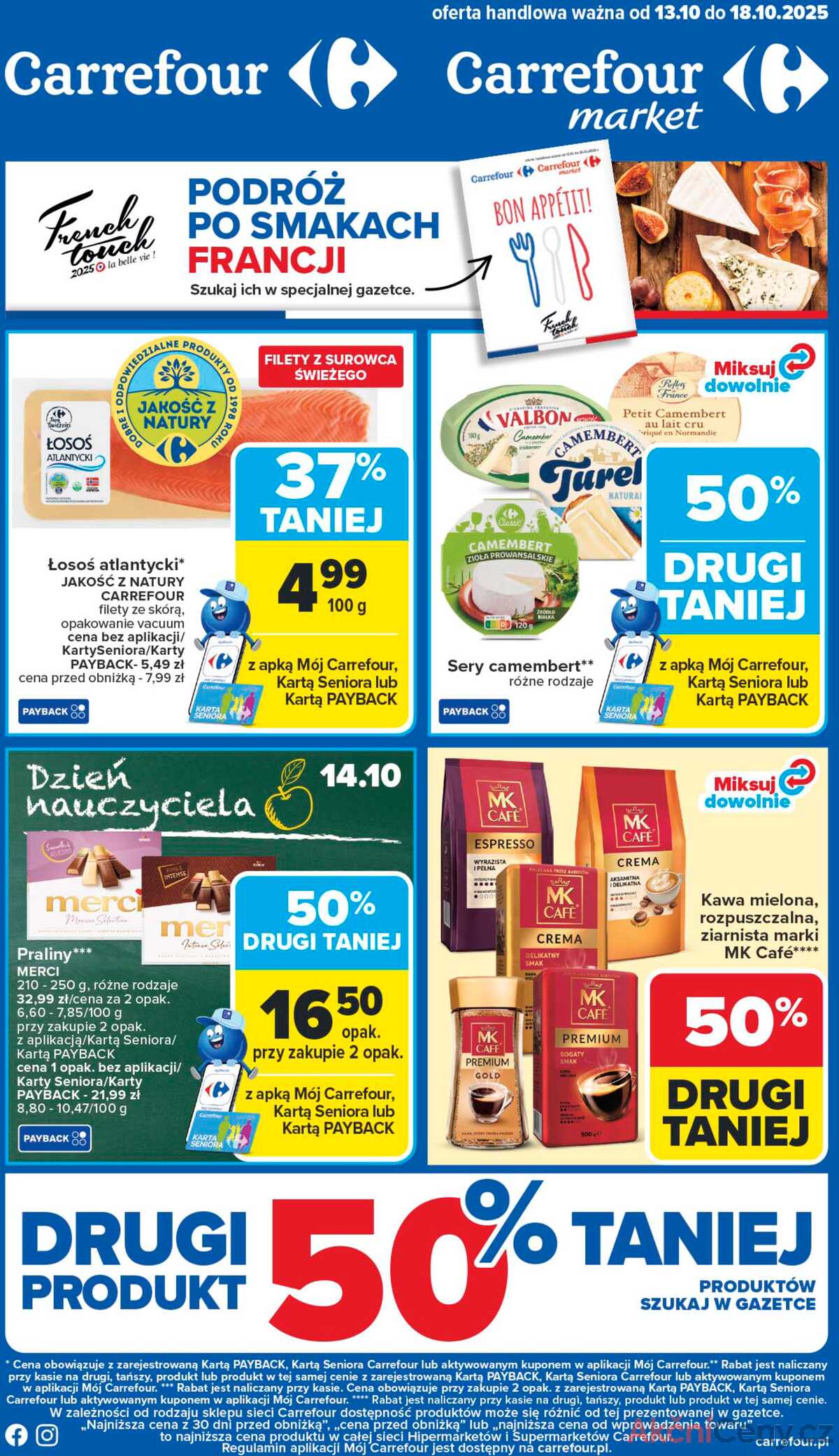 Leták Carrefour Polsko 13.10.-18.10.2025 - Trh od pondělí! strana 1