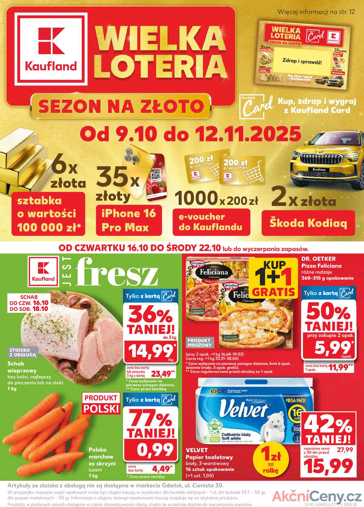 Leták Kaufland Polsko 16.10.-22.10.2025 - Noviny týdne strana 1