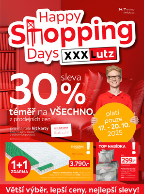 XXXLutz 30% sleva téměř na všechno od 17.10. do 20.10.2025