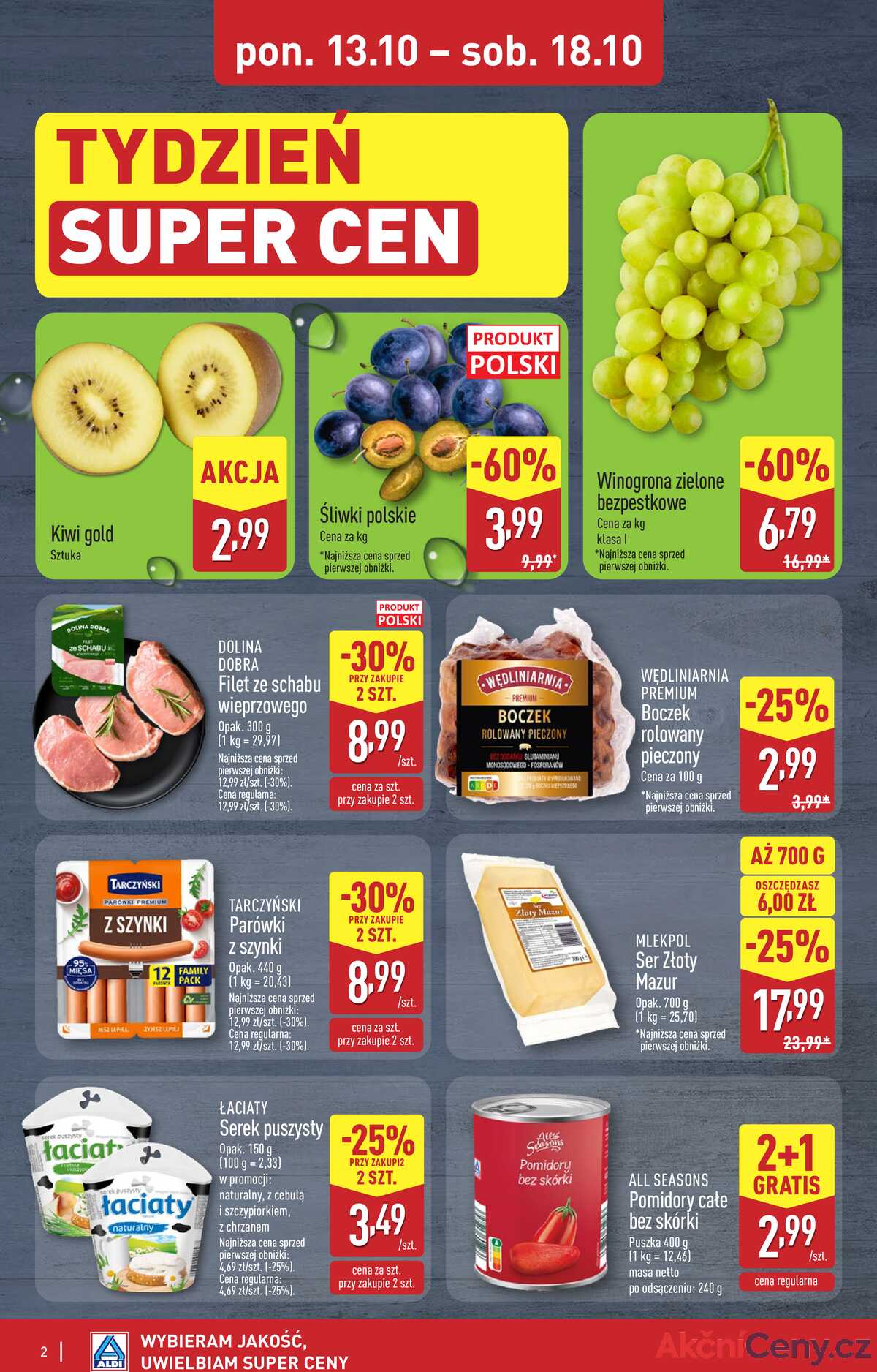 Leták Aldi Polsko 16.10.-18.10.2025 - Víkendová nabídka strana 2
