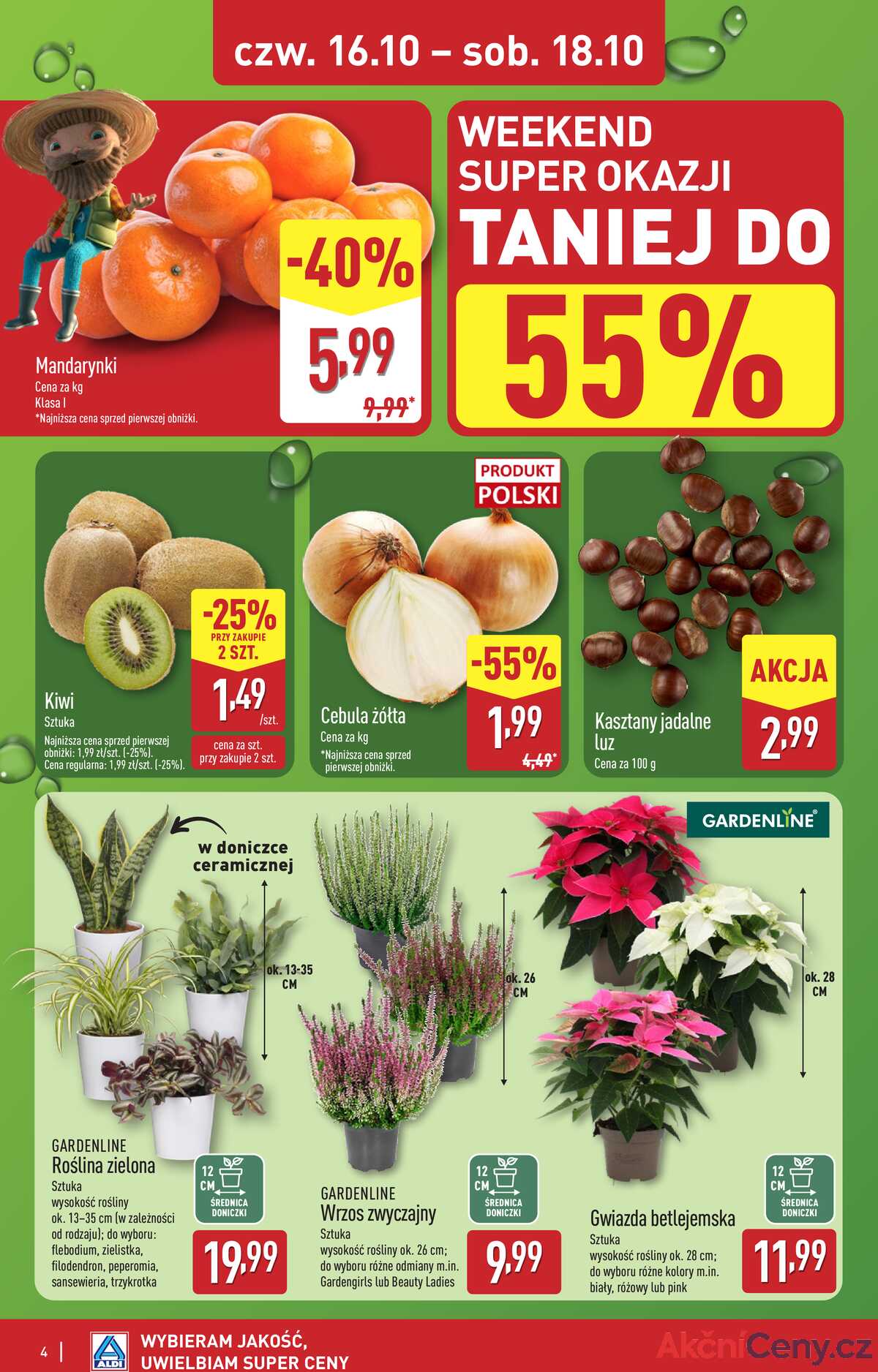 Leták Aldi Polsko 16.10.-18.10.2025 - Víkendová nabídka strana 4