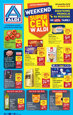 Leták Aldi Polsko 16.10.-18.10.2025 - Víkendová nabídka