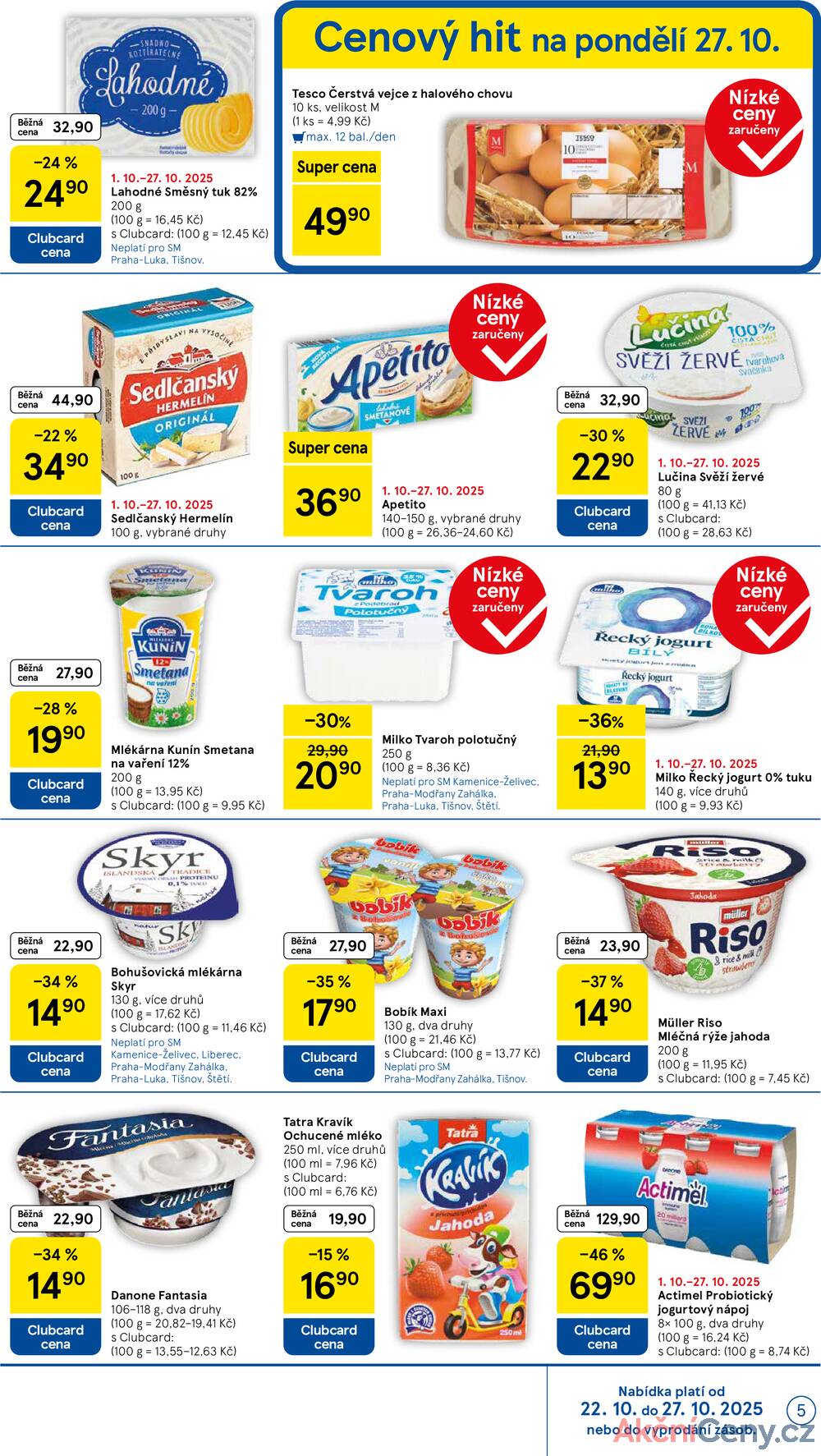 Leták Tesco - Tesco supermarkety od 22.10. do 28.10.2025 - strana 5 Leták Tesco - Tesco supermarkety od 22.10. do 28.10.2025 - strana 5