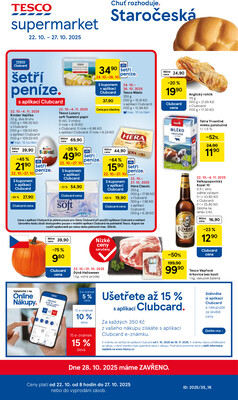 Tesco supermarkety od 22.10. do 28.10.2025