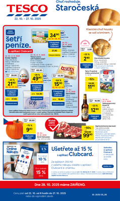 Tesco malé hypermarkety od 22.10. do 28.10.2025