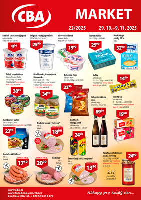 CBA Market od 29.10. do 9.11.2025