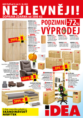 IDEA nábytek od 15.10. do 31.10.2025