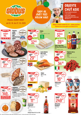 Akční leták Globus 22.10. - 27.10.2025 - Globus Praha - Centrum Černý Most