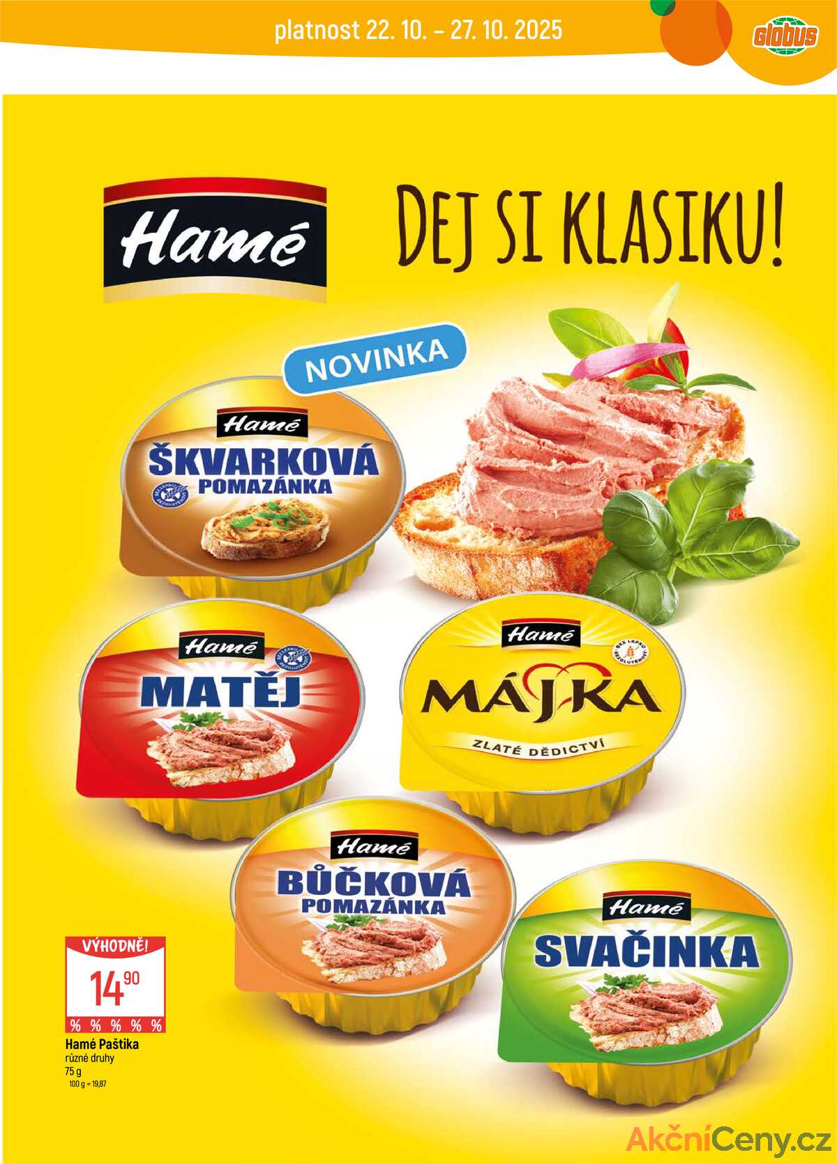 Akční leták Globus 22.10. - 27.10.2025 - Globus Jenišov u Karlových Varů strana 4