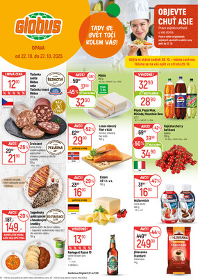 Akční leták Globus 22.10. - 27.10.2025 - Globus Opava