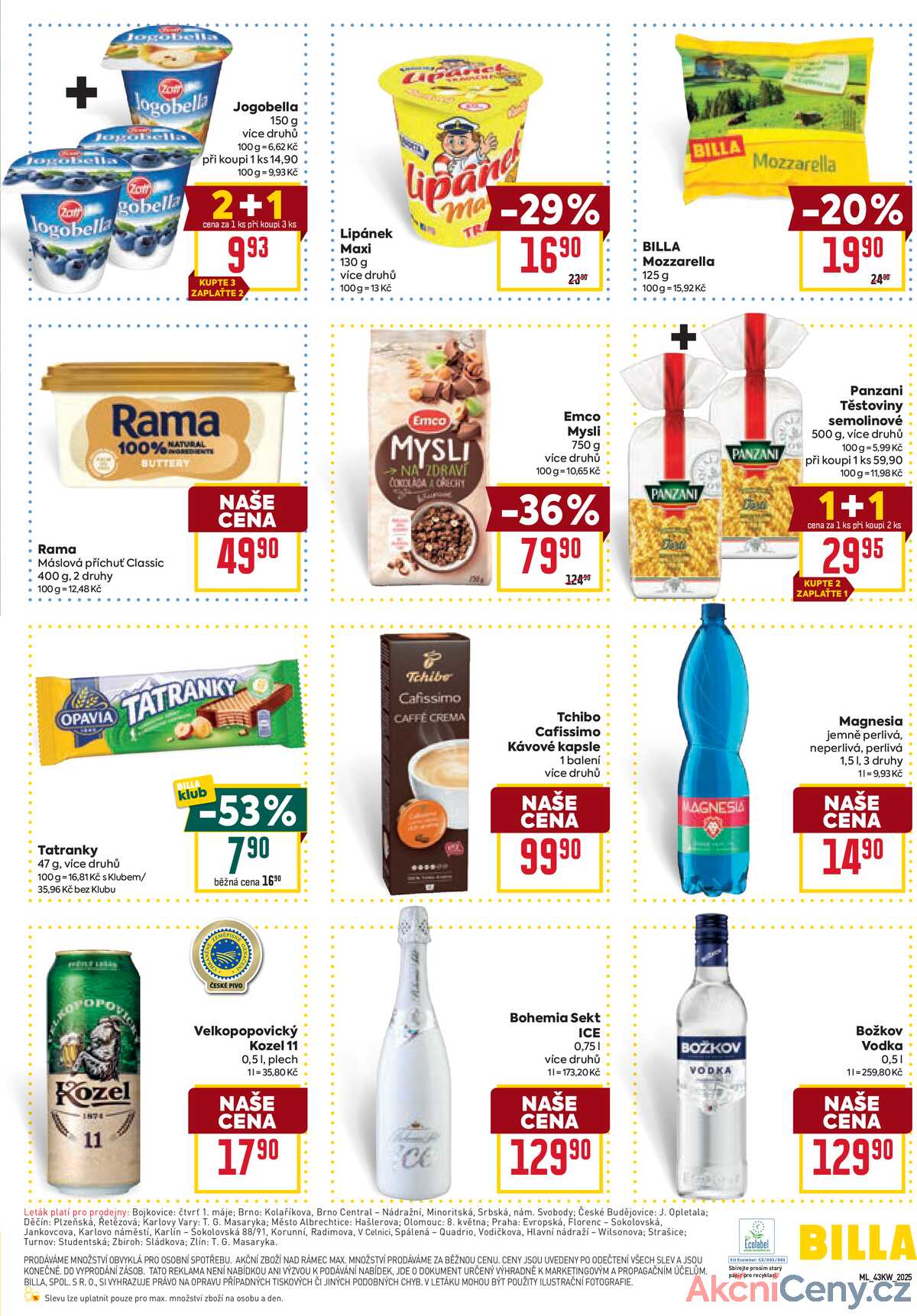 Billa malý leták od 22.10. do 28.10.2025 strana 3