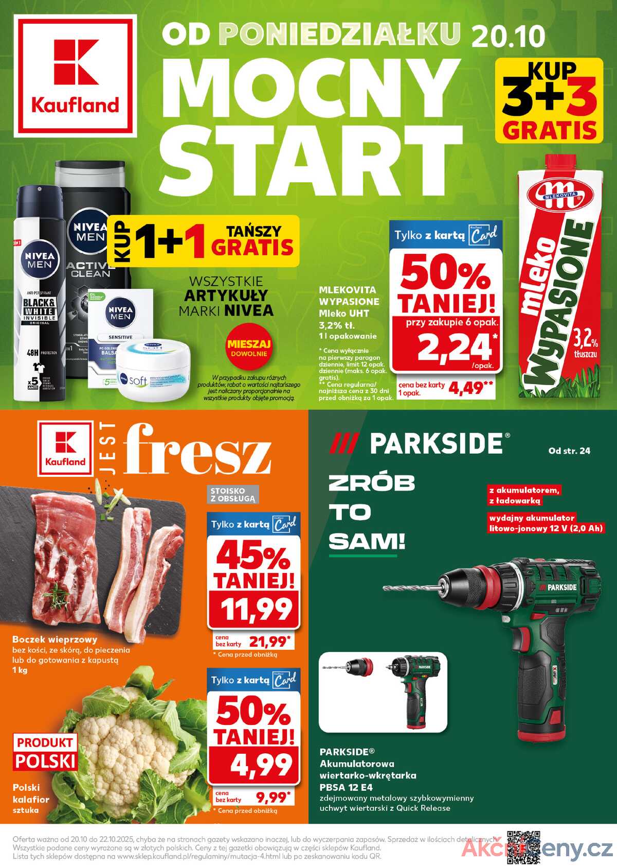 Leták Kaufland Polsko 20.10.-22.10.2025 - Silný start strana 1
