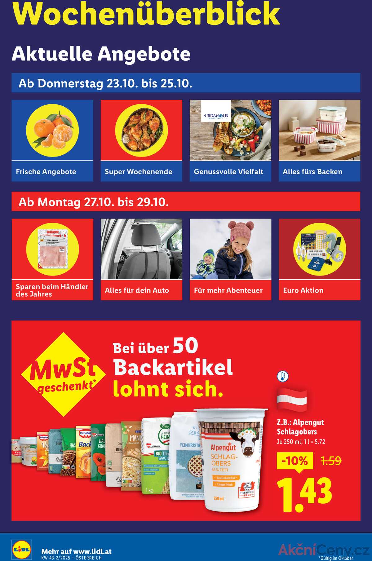 Leták Lidl Rakousko 23.10.-29.10.2025 strana 2