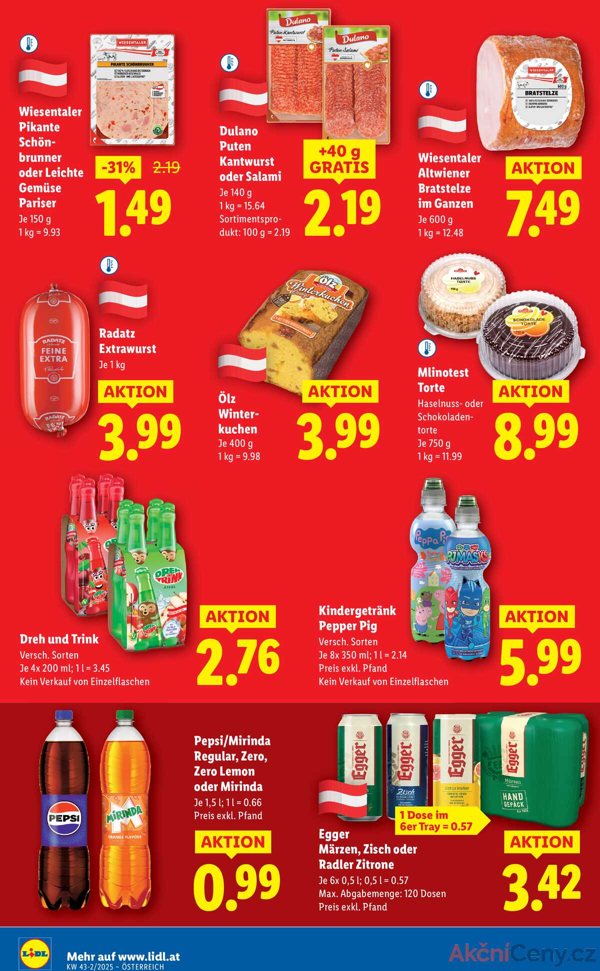 Leták Lidl Rakousko 23.10.-29.10.2025 strana 10