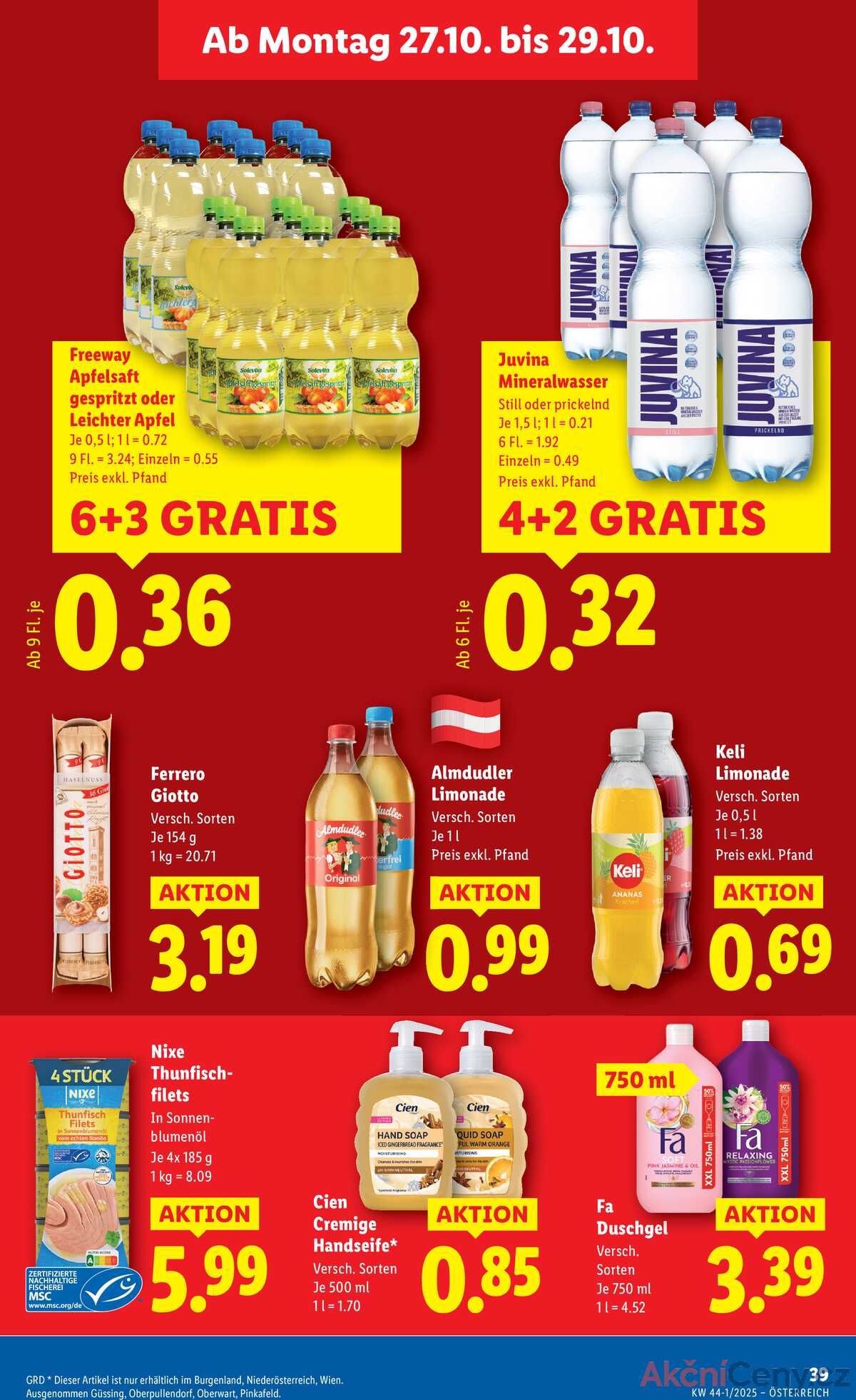 Leták Lidl Rakousko 23.10.-29.10.2025 strana 45