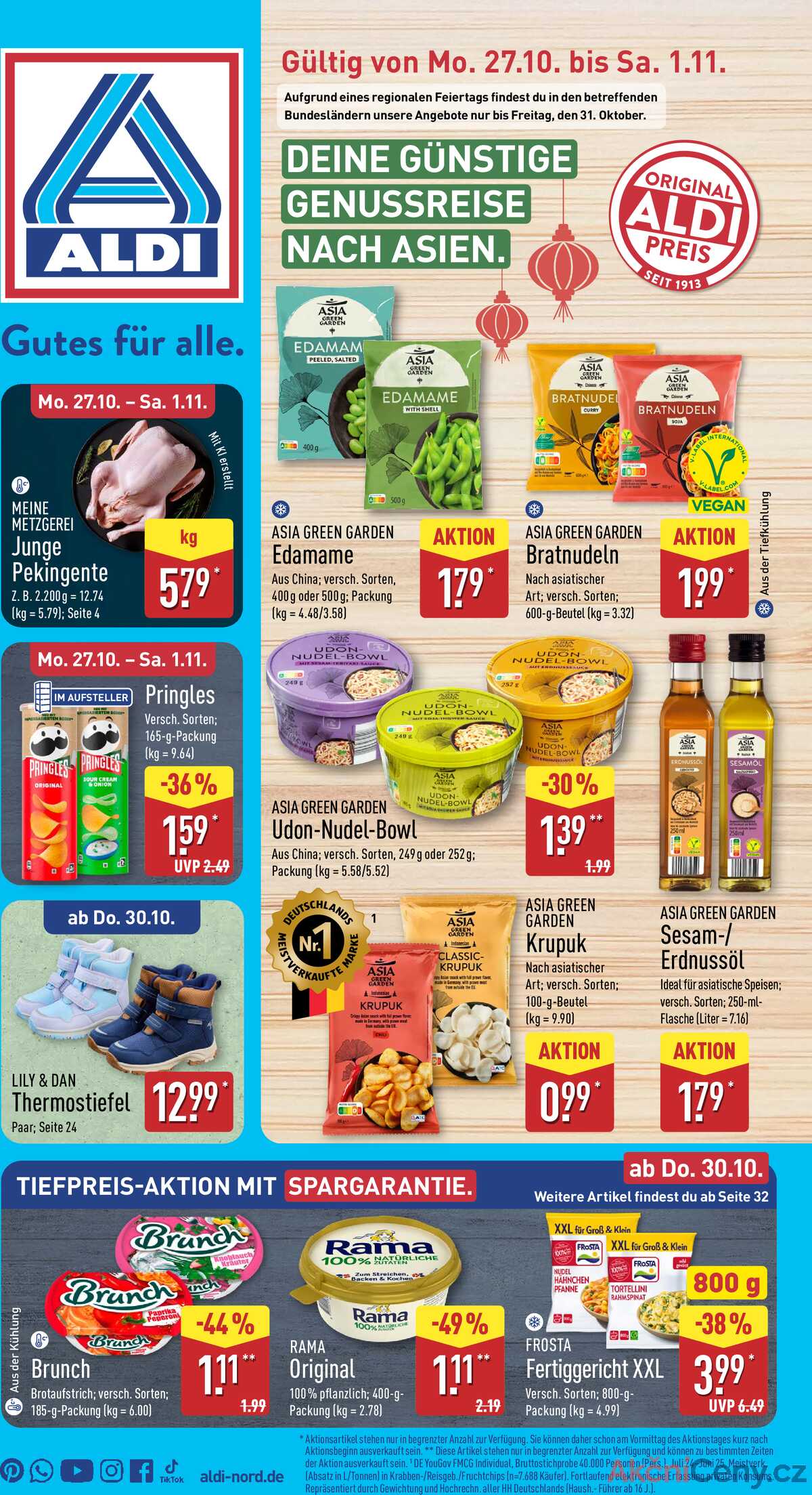 Leták ALDI Německo 27.10.-2.11.2025 strana 1