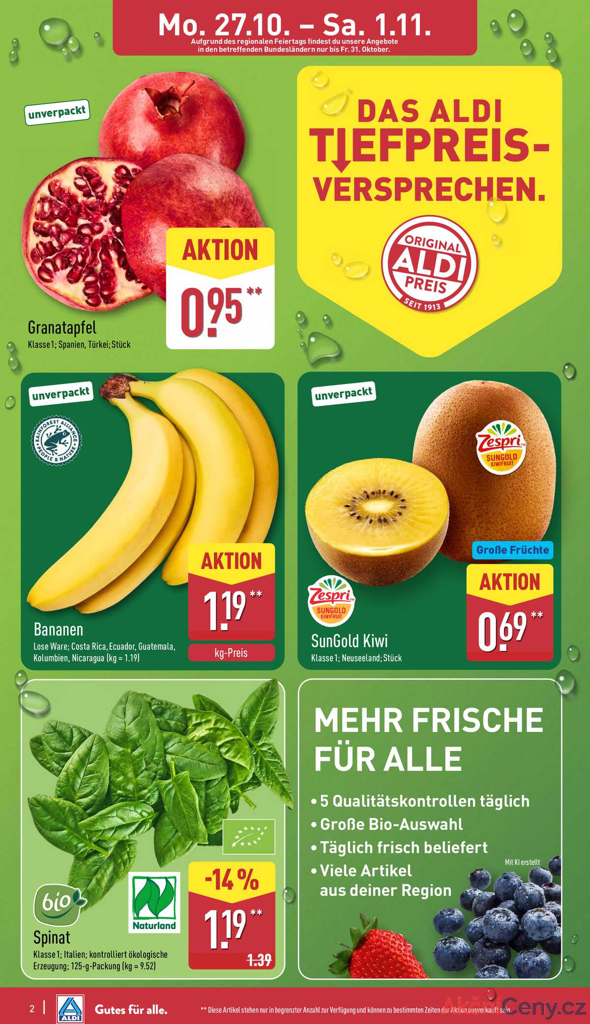 Leták ALDI Německo 27.10.-2.11.2025 strana 2