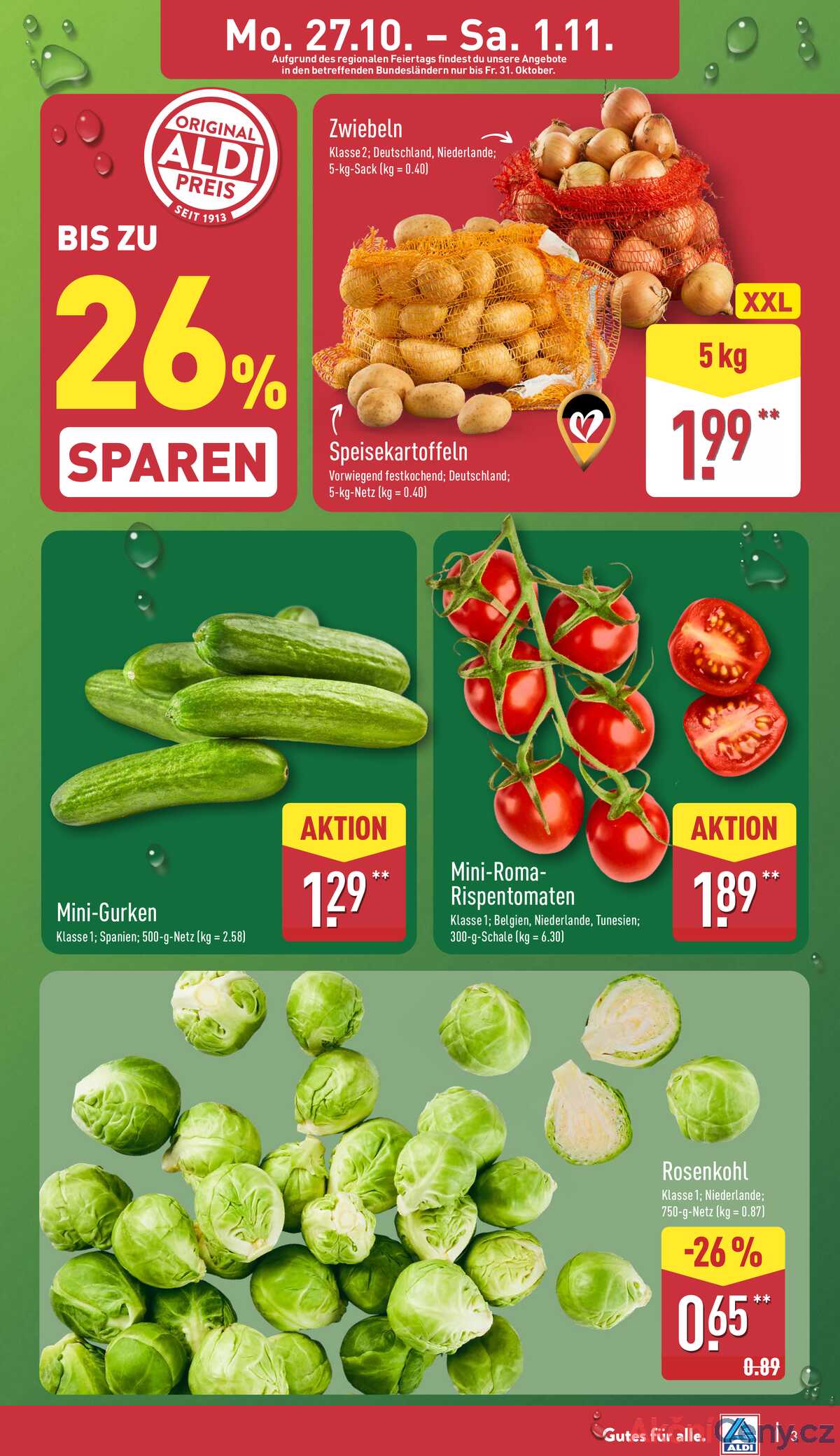 Leták ALDI Německo 27.10.-2.11.2025 strana 3