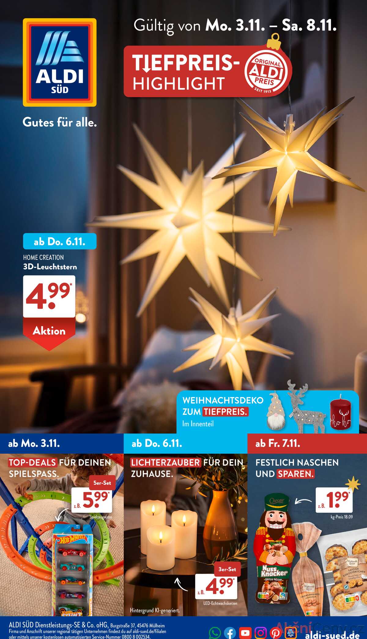Leták ALDI SÜD Německo 3.11.-9.11.2025 strana 1