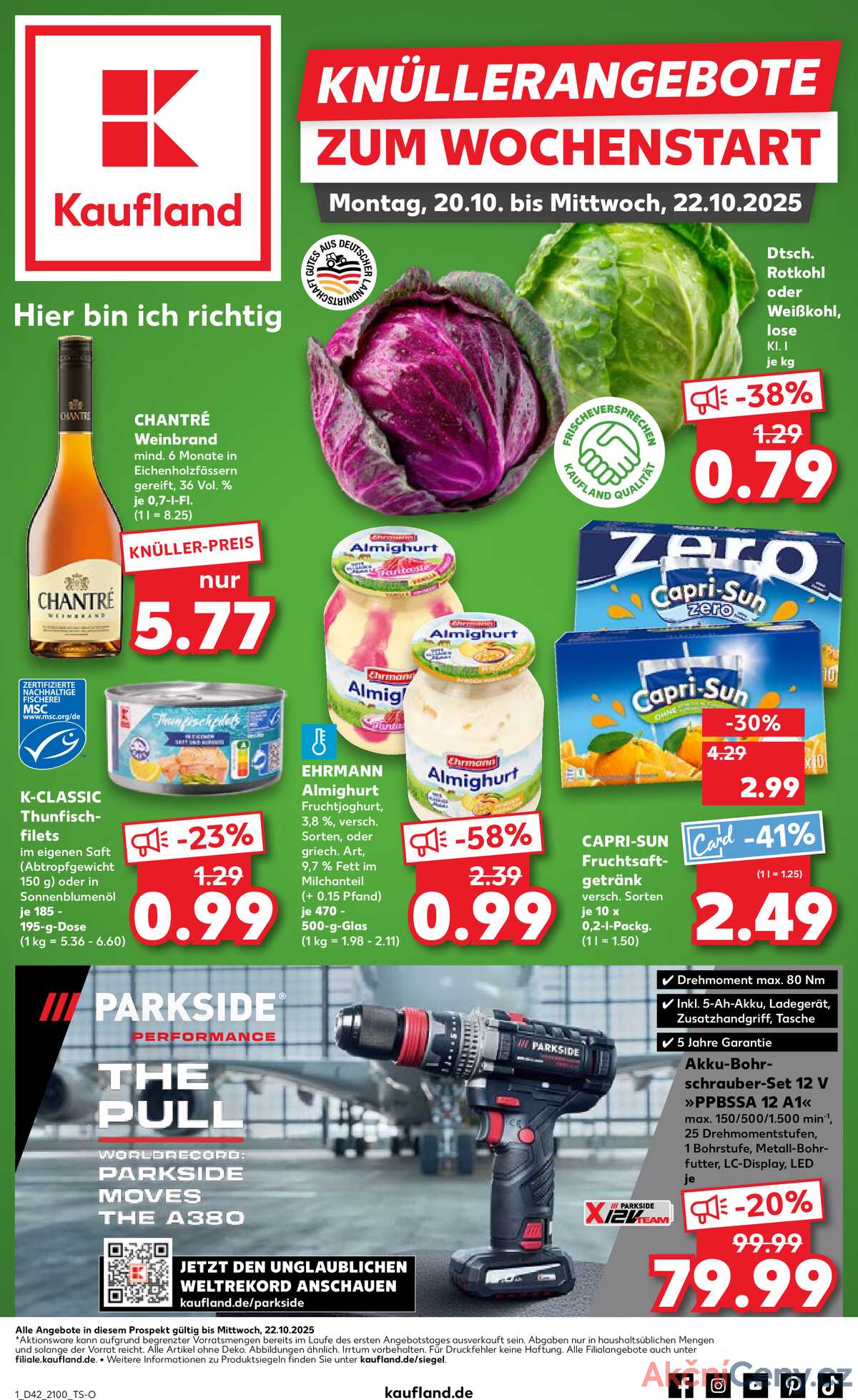 Leták Kaufland Německo 19.10.-22.10.2025 strana 1