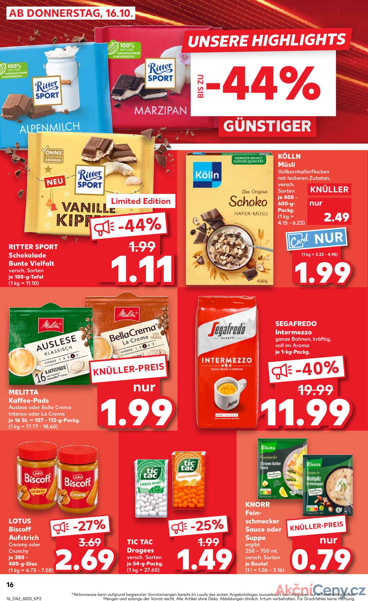 Leták Kaufland Německo 19.10.-22.10.2025 strana 16
