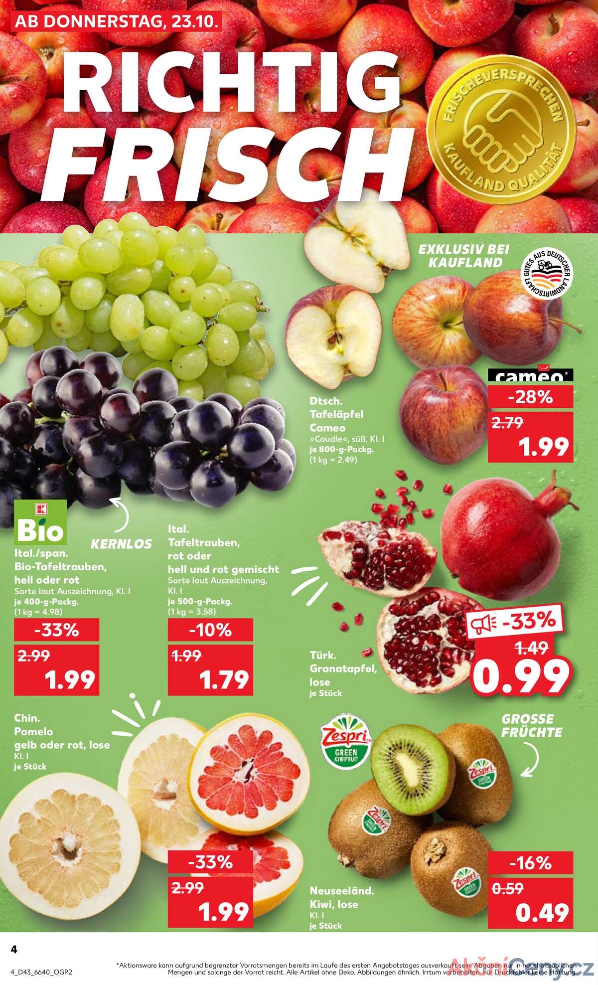 Leták Kaufland Německo 23.10.-29.10.2025 strana 4